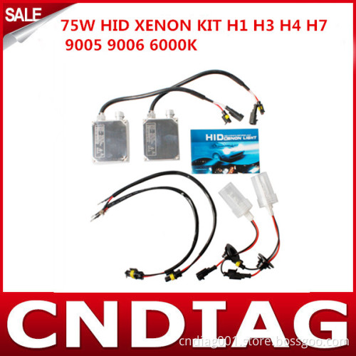 Wholesale High Quality 75W HID Xenon Kit H1 H3 H4 H7 9005 9006 6000k